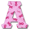 Pink Cure - Greek Letters - StitchZone / Segami Designs