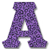 Purple Cheetah - Greek Letters - StitchZone / Segami Designs