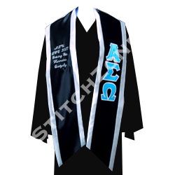 Alpha Sigma Omega Greek Graduation Sash and Stole - StitchZone / Segami Designs