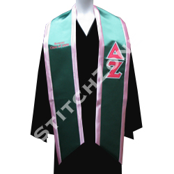 Delta Zeta Greek Graduation Sash and Stole - StitchZone / Segami Designs