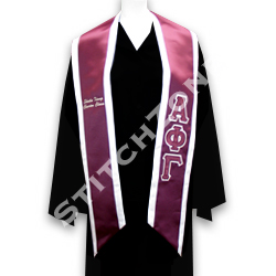 Alpha Phi Gamma Greek Graduation Sash and Stole - StitchZone / Segami Designs