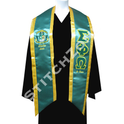 Sigma Phi Omega Greek Graduation Sash and Stole - StitchZone / Segami Designs