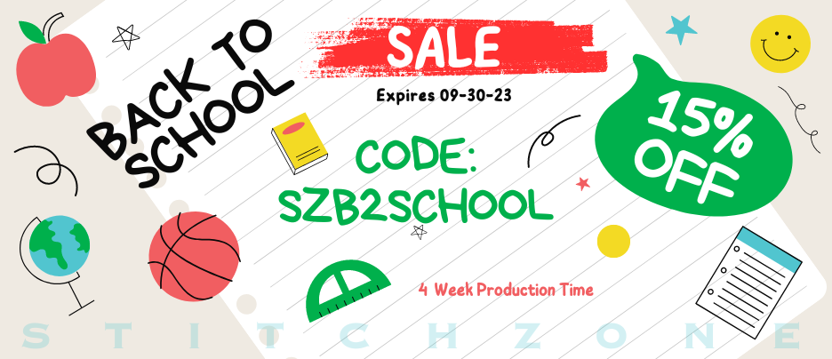 StitchZone Back 2 School Sale