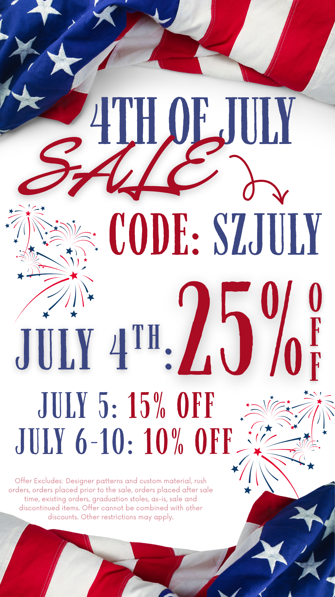 4th of July Sale