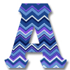 Chevron Blue Purple Black White